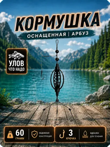 Нет бренда Карповый монтаж оснащенный арбуз 40гр