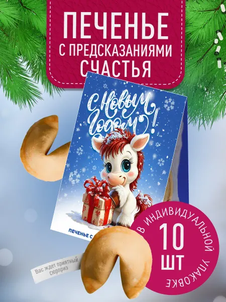 Печенье с предсказаниями новогодний подарок 2026 г
