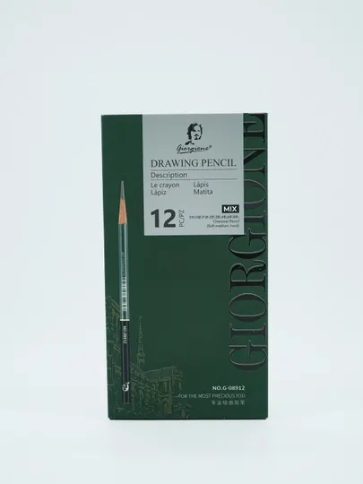 Чернографитные карандаши, HB с ластиком 12 шт