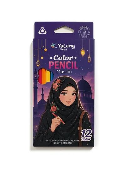 Цветные карандаши Yalong, 12 цветов