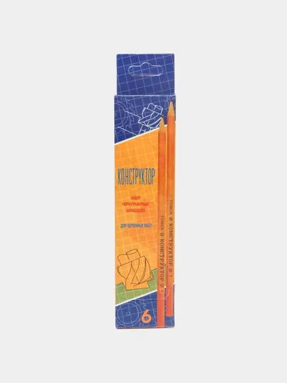 Карандаши чёрные Конструктор, 6, 12 шт