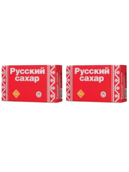 Русский сахар Сахар рафинад быстрорастворимый, 2 шт по 1 кг