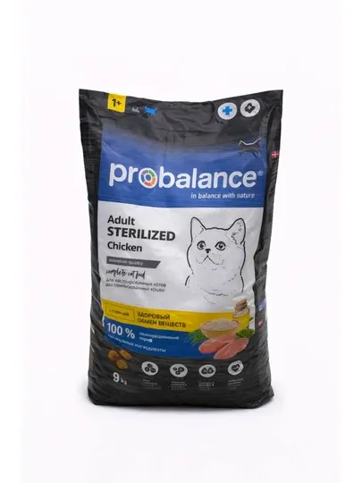 Probalance для стерилизованных курица, 10 кг