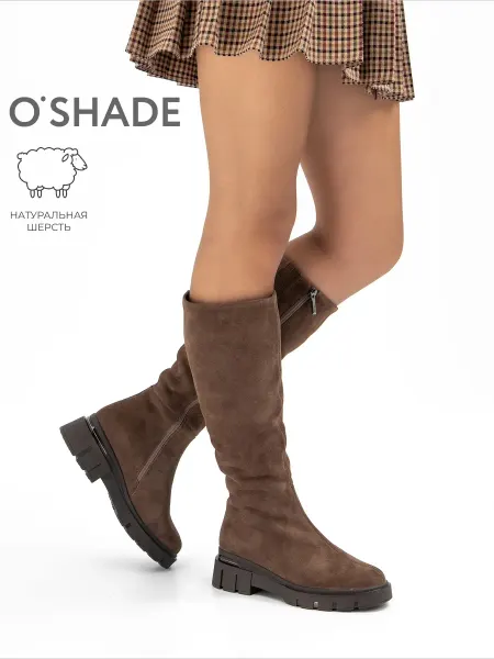 O`SHADE Сапоги зимние женские коричневые