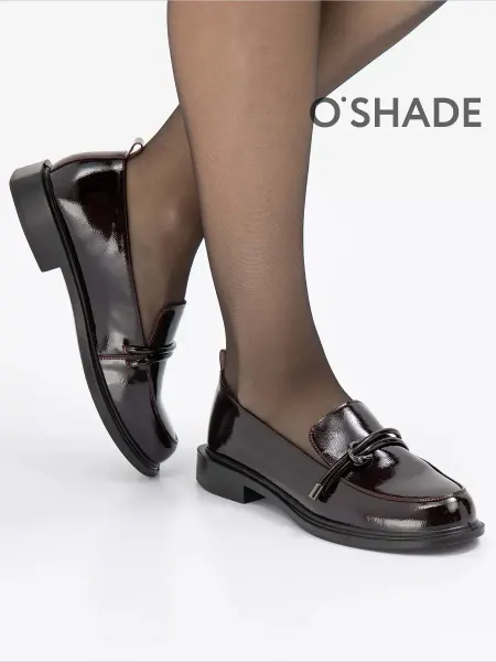 O`SHADE Лоферы бордовые женские