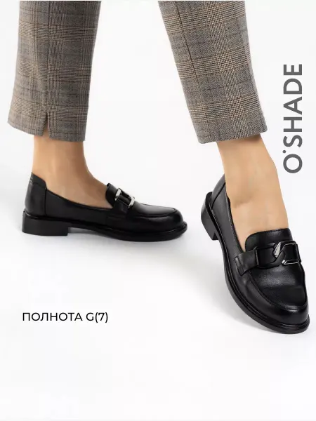 O`SHADE Лоферы черные женские