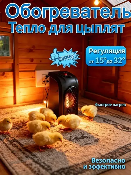 Обогреватель для курятника безопасный
