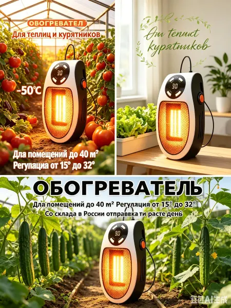 Энергосберегающий обогреватель для теплиц