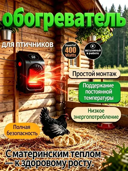 Обогреватель для курятника безопасный