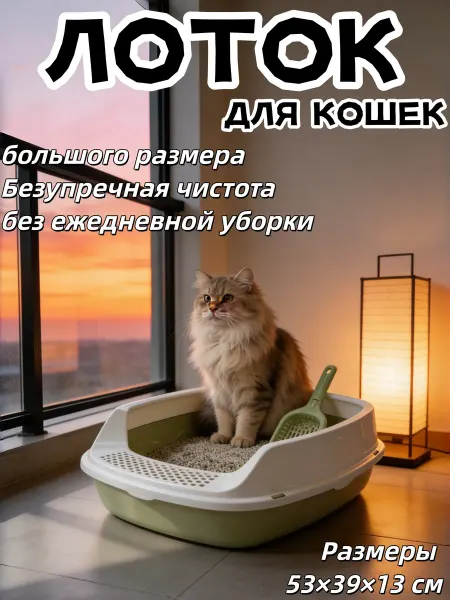 Лоток для кошек полуоткрытый