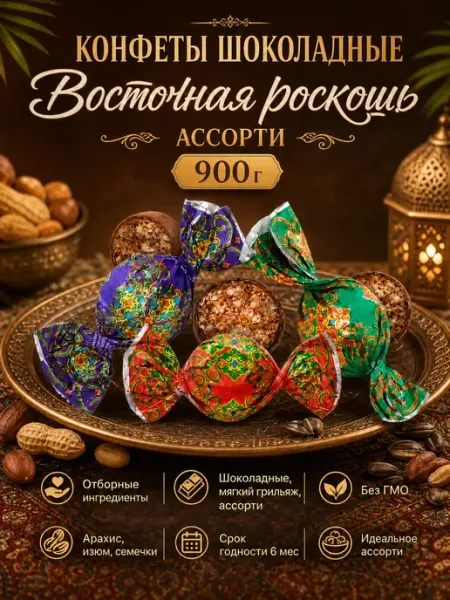 Нальчик - Сладость Конфеты шоколадные ВОСТОЧНАЯ РОСКОШЬ ассорти