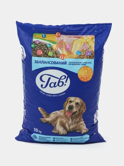 Сухой корм для собак ГАВ! мясное ассорти, 10кг