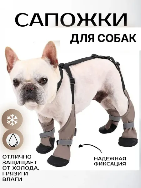 Сапожки для собак на подтяжках