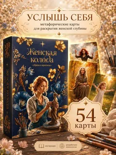 Метафорические ассоциативные карты "Женская колода" 54 шт МАК карты универсальные для женщин