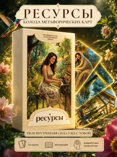 Метафорические ассоциативные карты "Ресурсы" 54 шт МАК карты универсальные для женщин