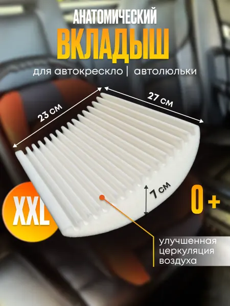 Детский вкладыш/детская безопасность/в автолюльку Анатомический вкладыш в автолюльку для новорожденных