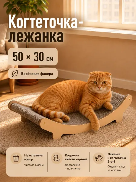 Когтеточка лежанка для кошек