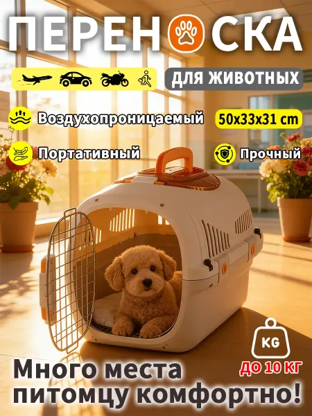 Переноска для животных 10 кг просторная