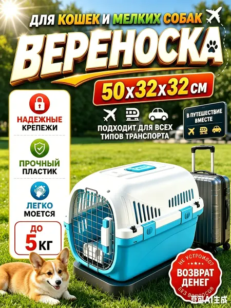 Переноска для животных с вентиляцией