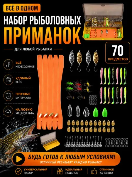 Рыболовный набор для джига в кейсе