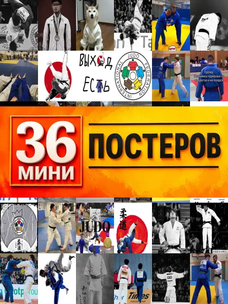 KONOV Минипостеры 36 шт дзюдо