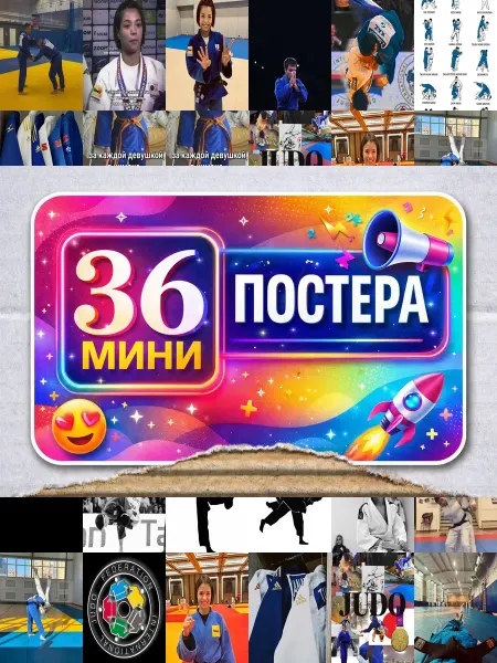 BUCHIBU Минипостеры 36 шт 40 шт дзюдо