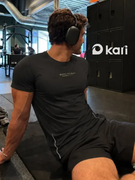 Kari Футболка мужская спортивная черная