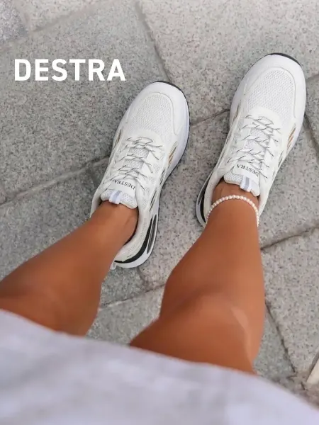 Destra Кроссовки белые женские спортивные