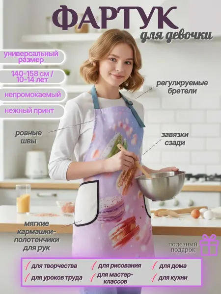 ПодарокЪ Фартук детский кухонный