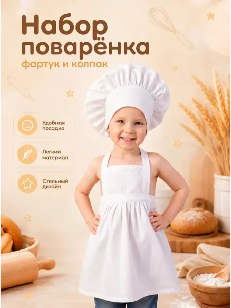 Little_elitle_ набор фартук и колпак