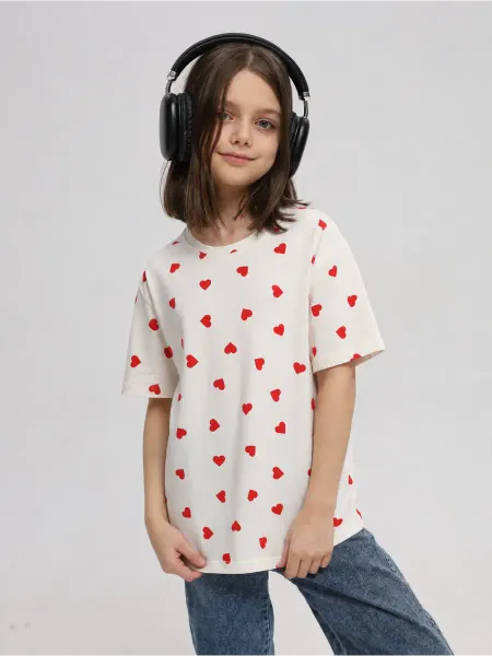 Ma-mi-kon kids Футболка с сердечками детская