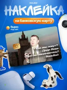 Наклейка на банковскую карту Владимир Жириновский, Россия, Патриотизм 1 шт.