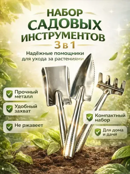 KAMAKA Набор садовых инструментов 3 шт
