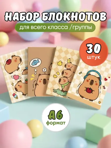 Smart&Happy Набор блокнотов Капибара 30шт