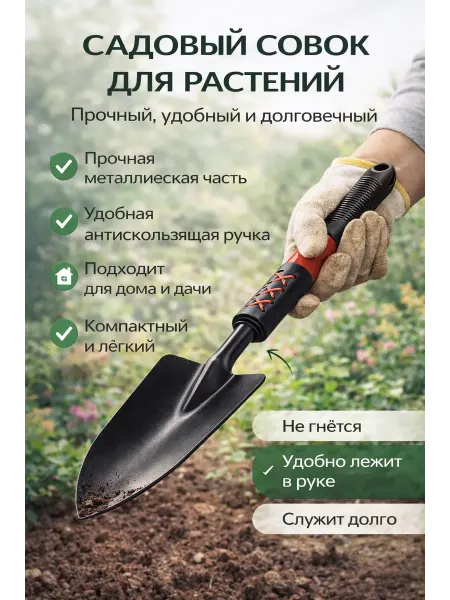 БАСТ Лопата садовая для посадки, рыхления и ухода за растениями