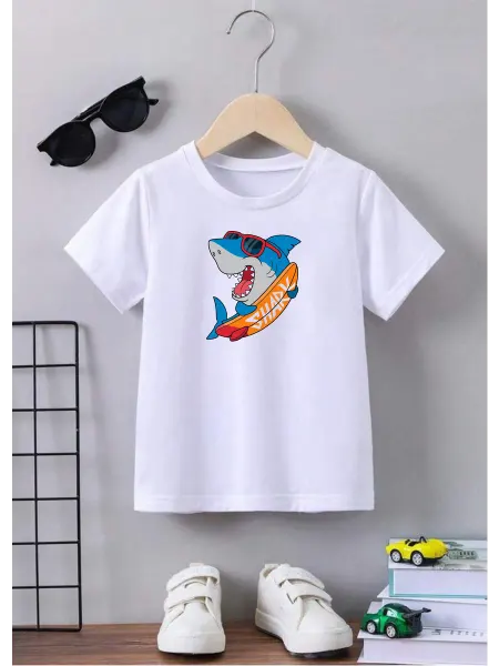 Kld_print Футболка с акулой детская