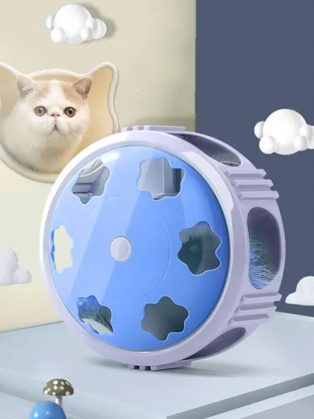 Интерактивная игрушка для кошек и котят с перышком, на батарейках