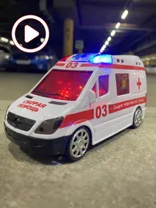 Машинка детская, Скорая помощь машинка, игрушка на батарейках, Спецмашина микроавтобус