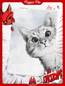 Обложка на паспорт с котиком