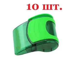 Точилка с ластиком "свисток", зелёная, 10 шт.
