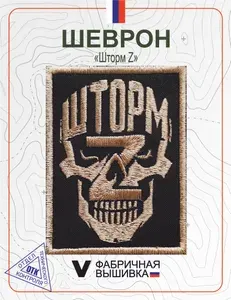 Шеврон на липучке Шторм Z бежевый