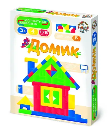 Магнитная мозаика без игрового поля Домик