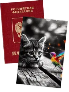 Обложка на паспорт с котами
