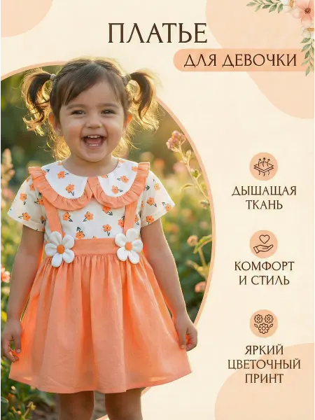 Tokari Платье для новорожденных с цветочками
