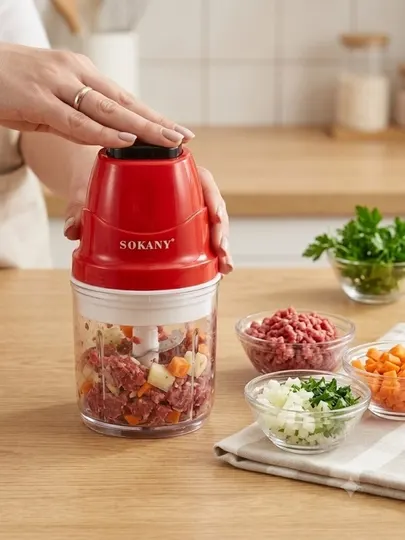Измельчитель кухонный электрический чоппер для мяса и овощей, блендер беспроводной, 250мл