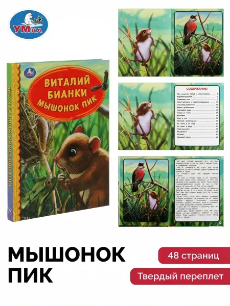 Умка Книга для детей В Бианки Мышонок Пик внеклассное чтение