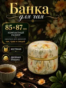 Банка для сыпучих продуктов "желтые цветы", 300 мл, 1 шт