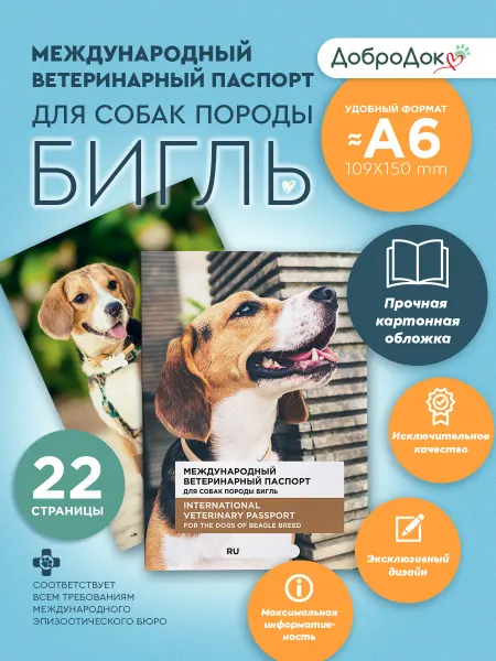 Добродок Ветеринарный паспорт для собак породы бигль