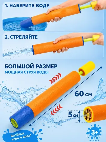 Водяной пистолет, детская игрушка летняя игра, пенный бластер, водяной игрушечный насос