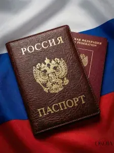 Обложка на паспорт коричневая